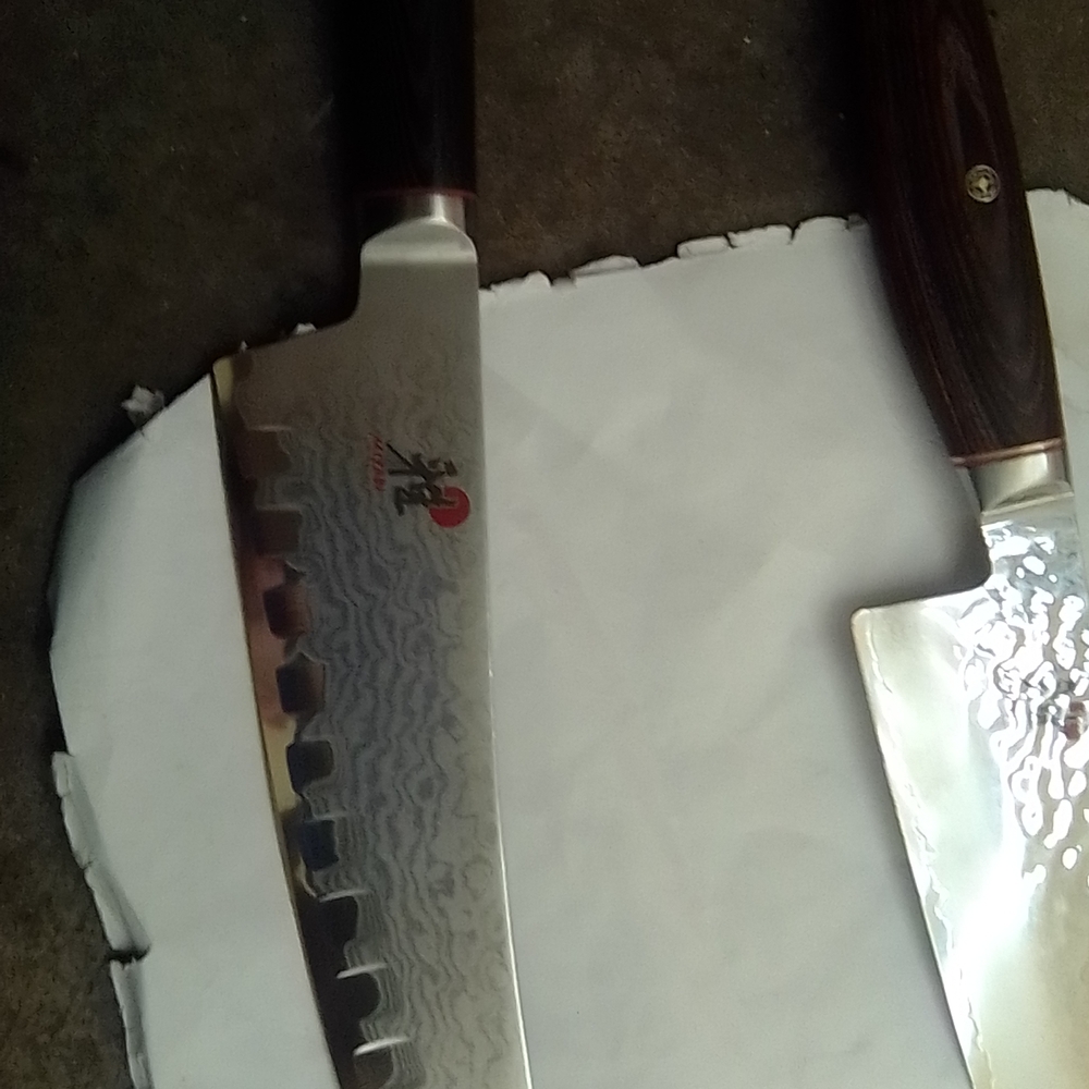 SHUN Silver and Brown Chef Knife Set